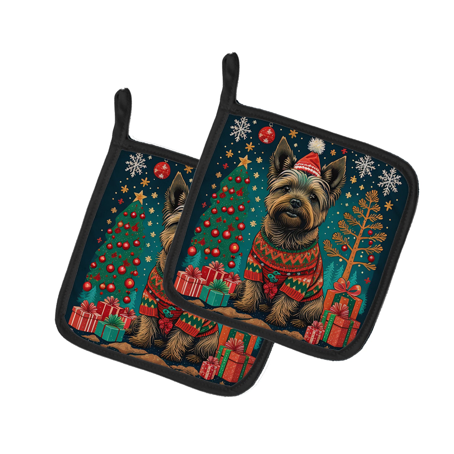 Buy this Cairn Terrier Christmas Pair of Pot Holders