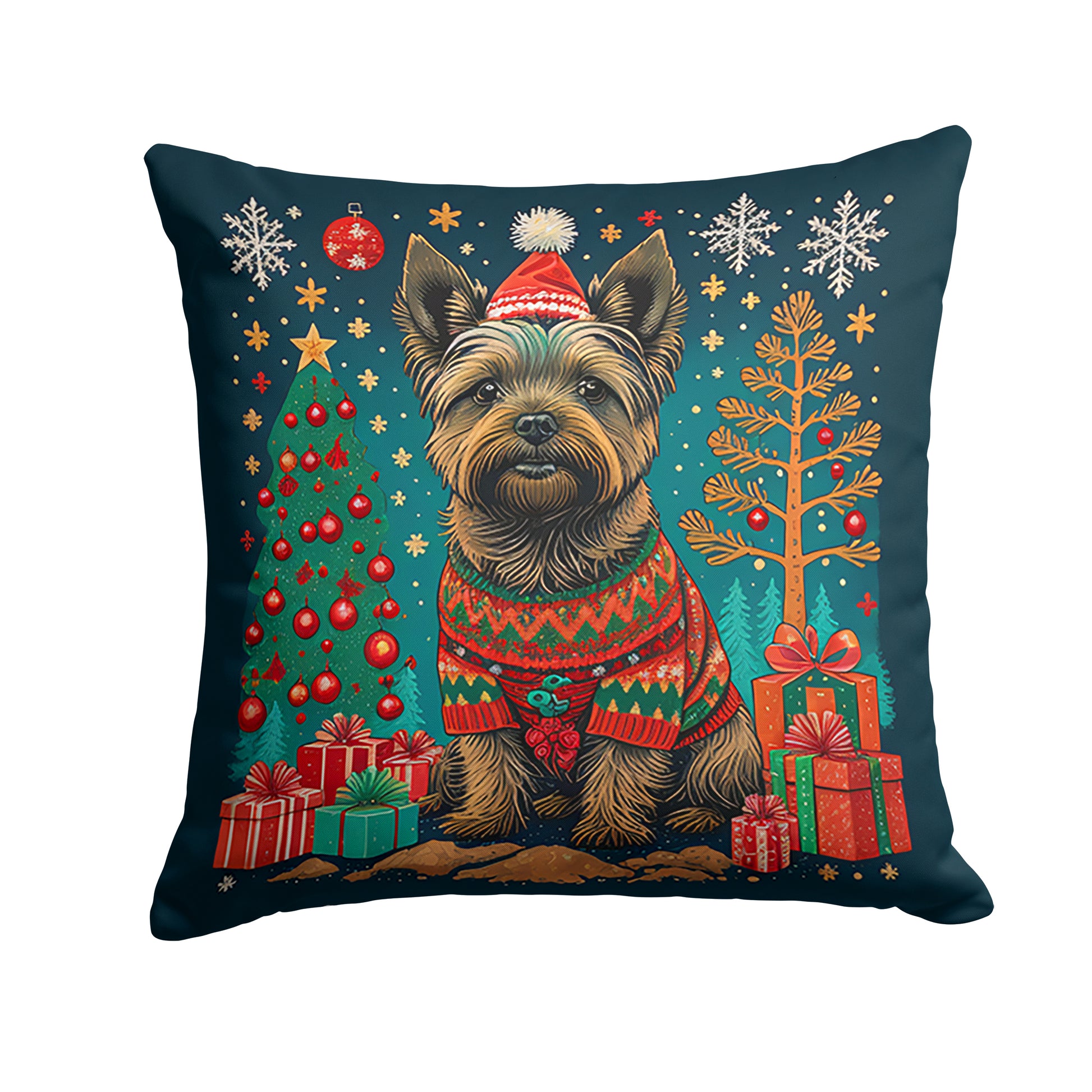 Buy this Cairn Terrier Christmas Throw Pillow