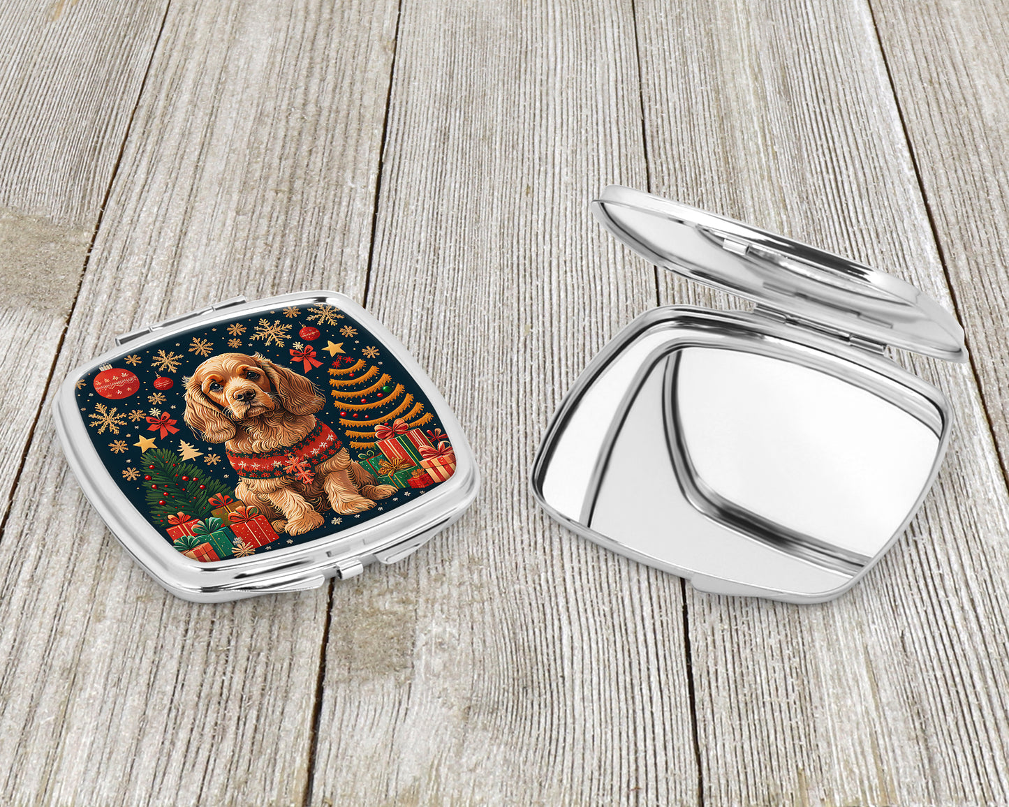 Cocker Spaniel Christmas Compact Mirror