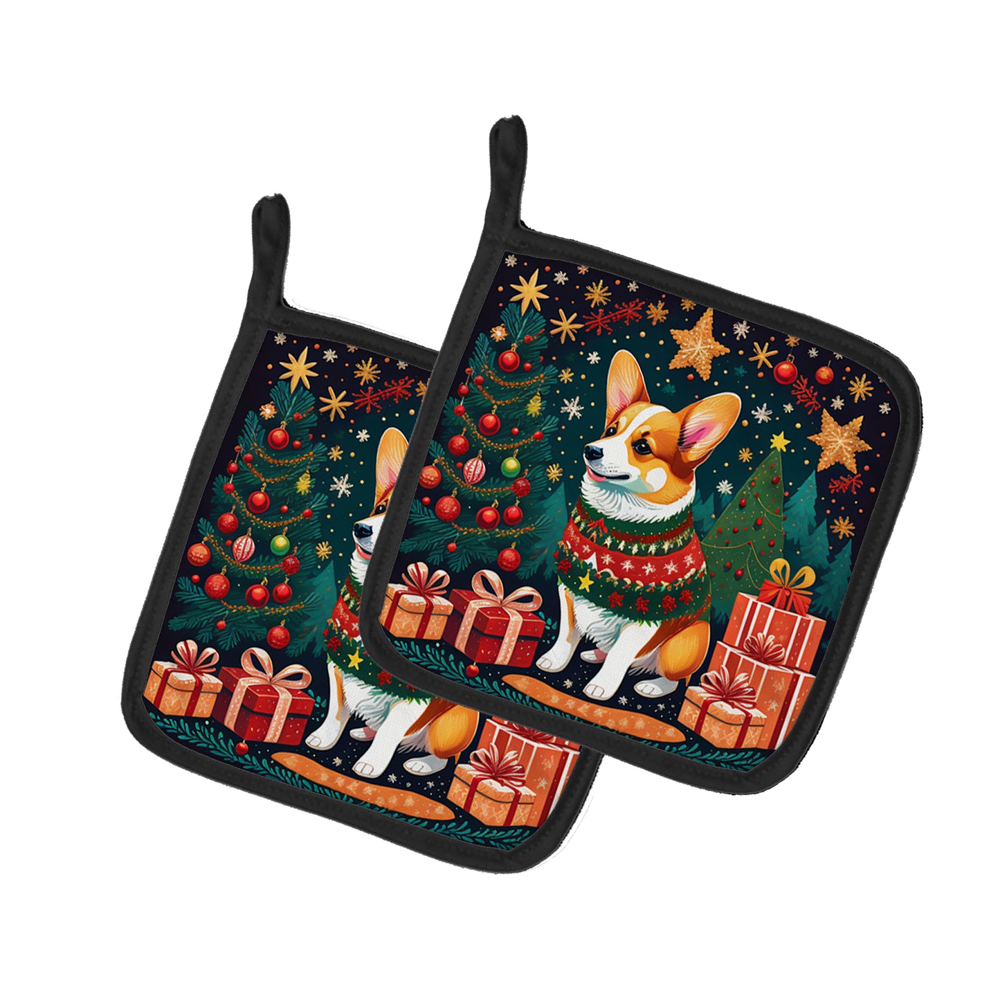 Buy this Corgi Christmas Pair of Pot Holders