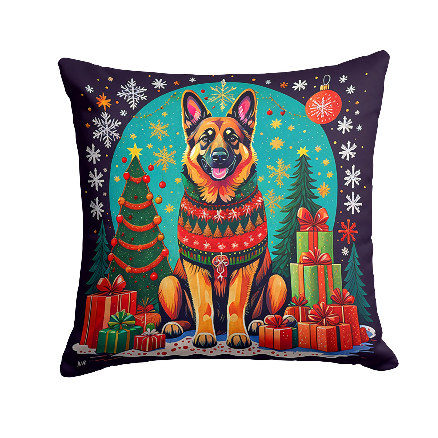 Buy this German Shepherd Christmas Throw Pillow