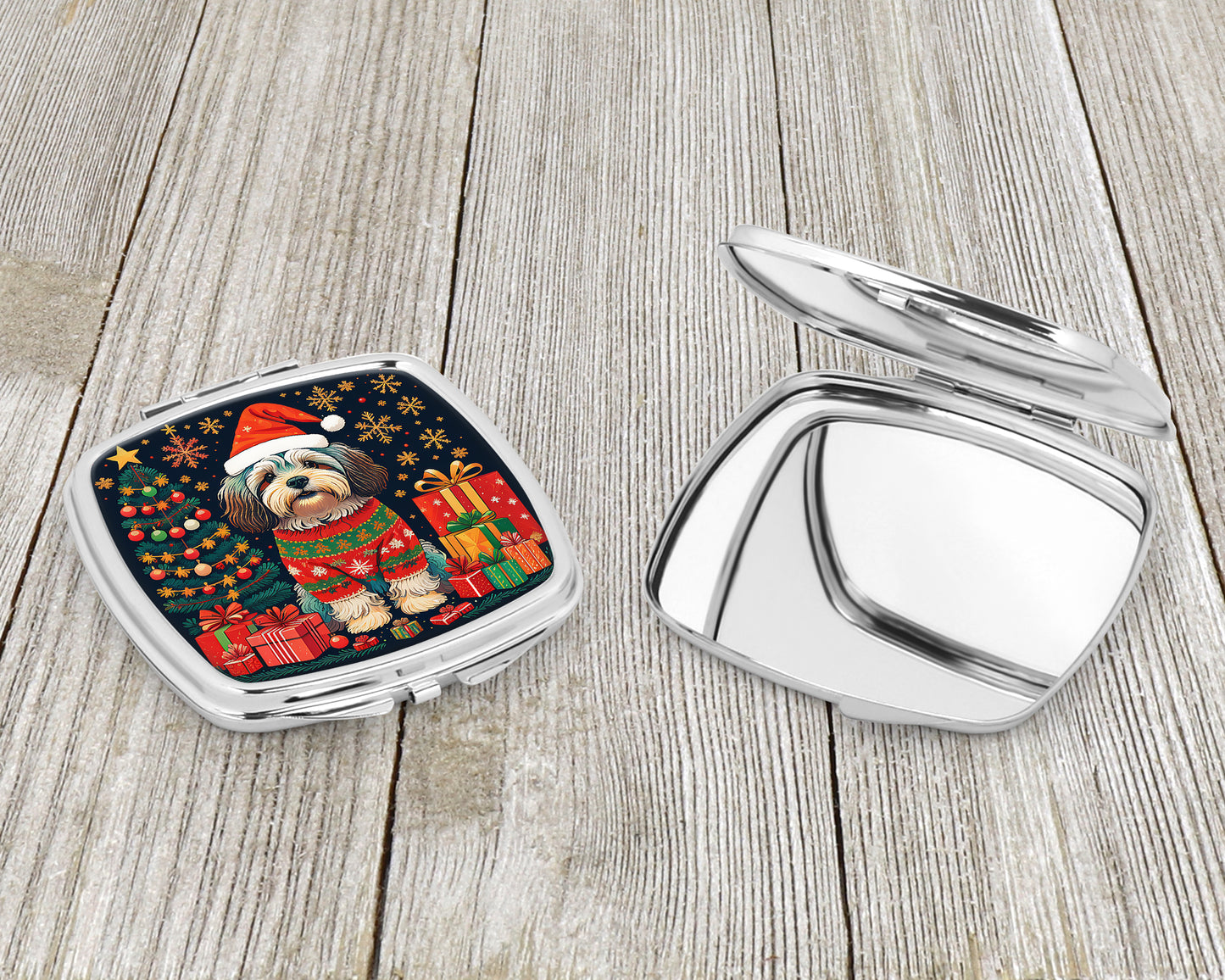 Havanese Christmas Compact Mirror