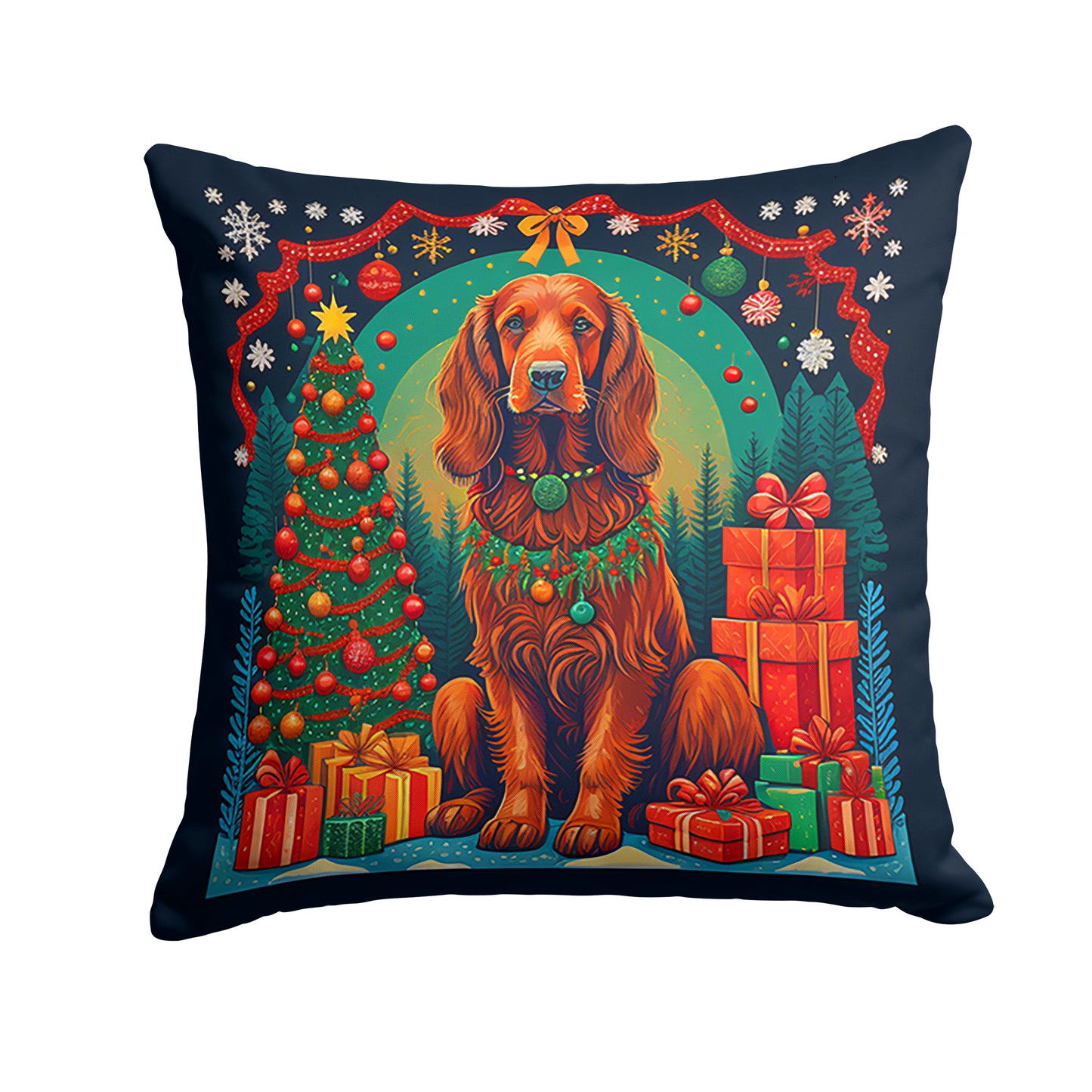 Buy this Irish Setter Christmas Throw Pillow