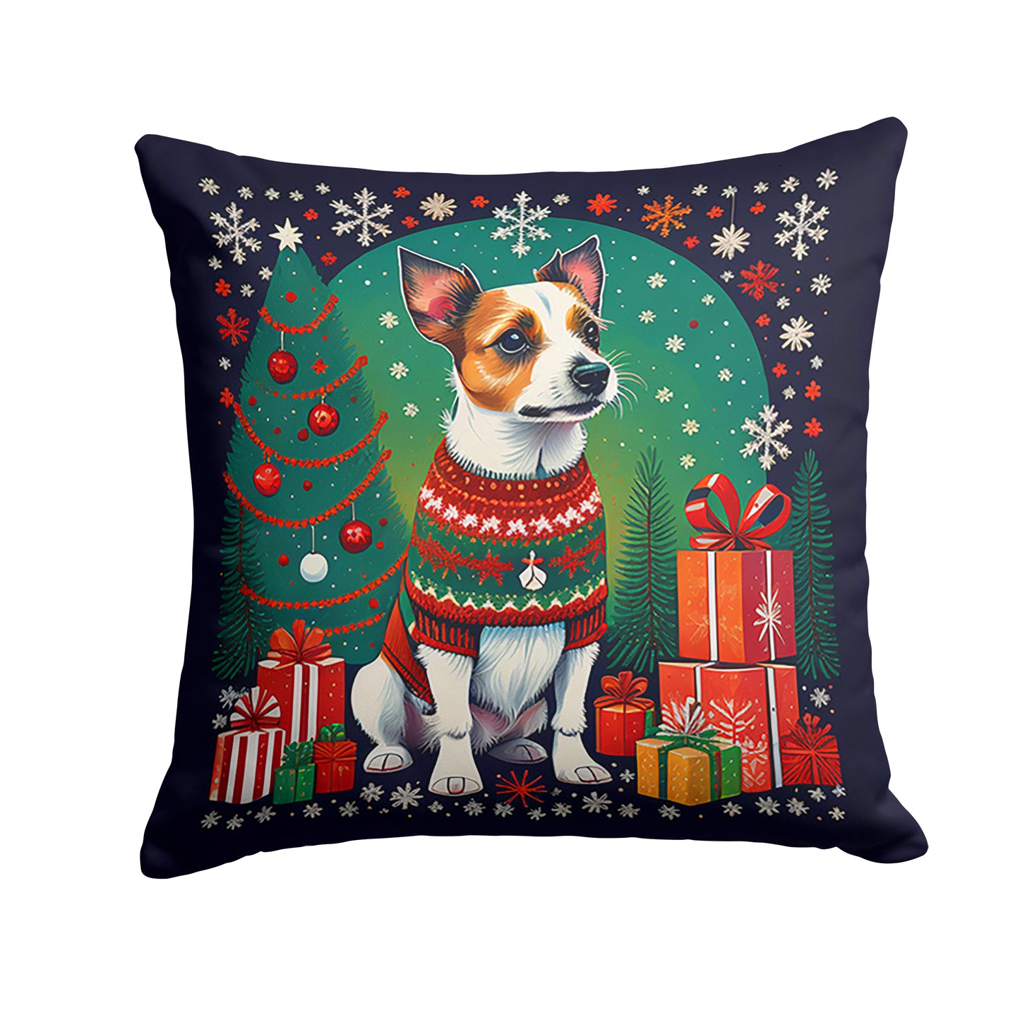 Buy this Jack Russell Terrier Christmas Throw Pillow