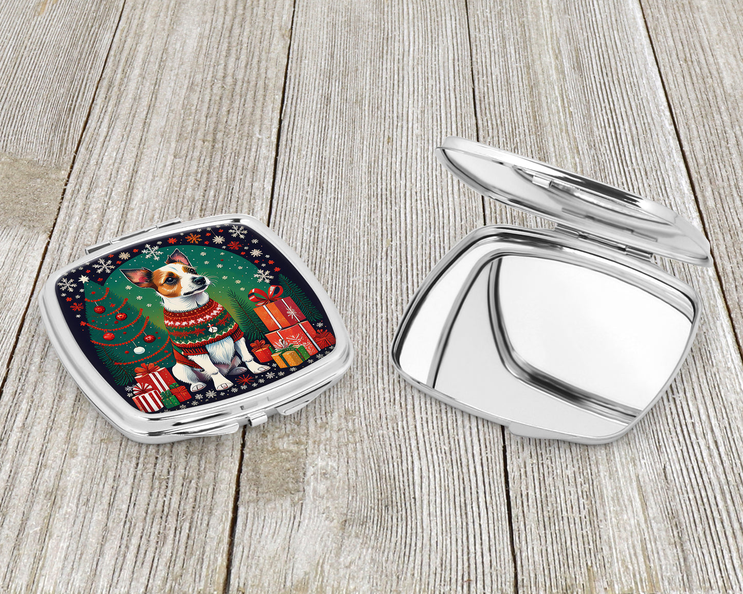 Jack Russell Terrier Christmas Compact Mirror