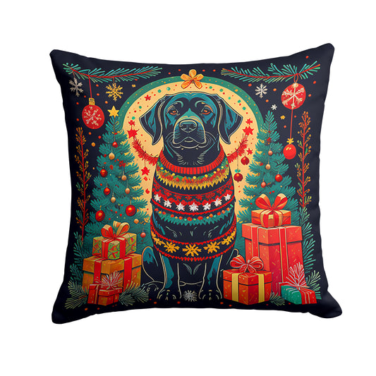 Buy this Black Labrador Retriever Christmas Throw Pillow