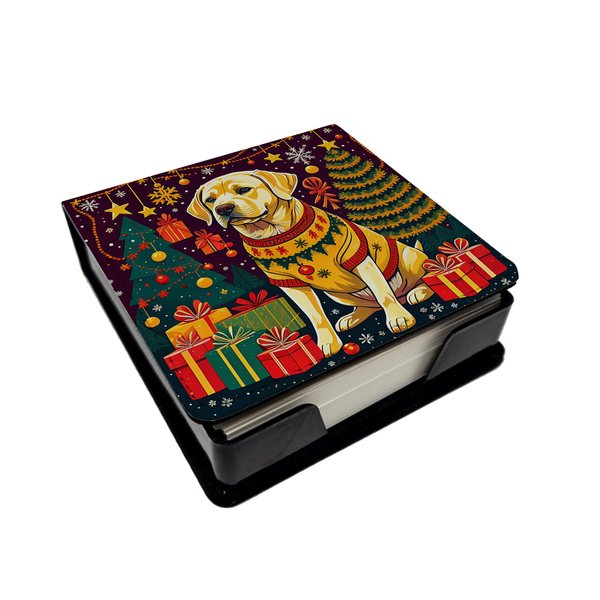 Buy this Yellow Labrador Retriever Christmas PU Leather Note Paper Holder