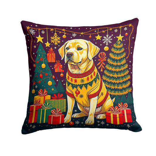 Buy this Yellow Labrador Retriever Christmas Throw Pillow