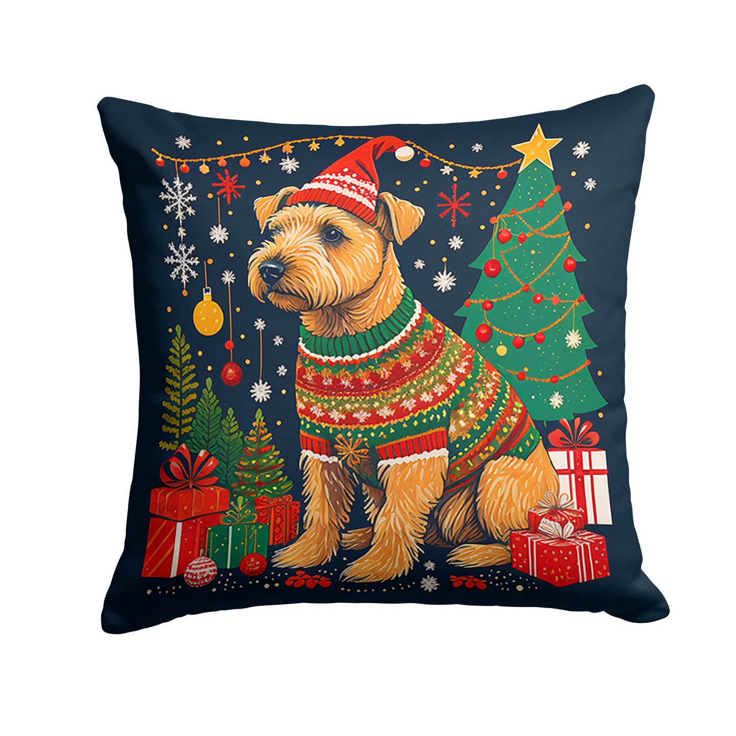 Buy this Lakeland Terrier Christmas Throw Pillow