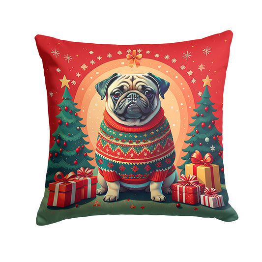 Buy this Fawn Pug Christmas Throw Pillow