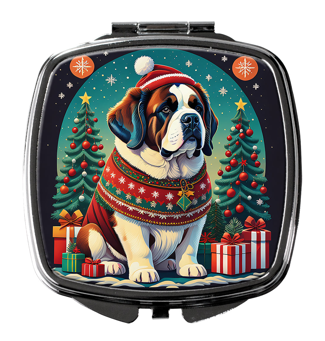 Buy this Saint Bernard Christmas Compact Mirror