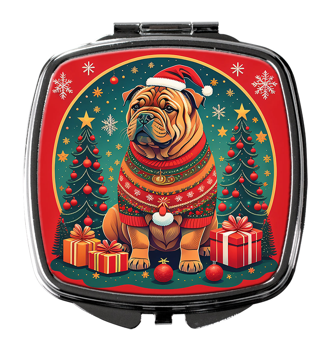 Buy this Shar Pei Christmas Compact Mirror