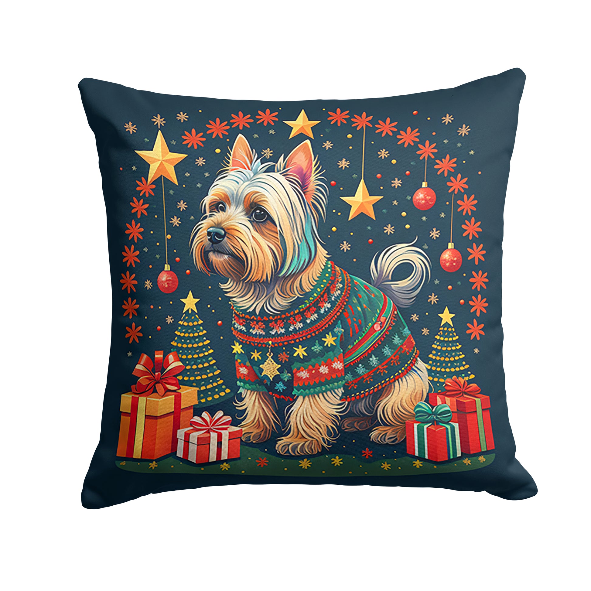 Buy this Silky Terrier Christmas Throw Pillow