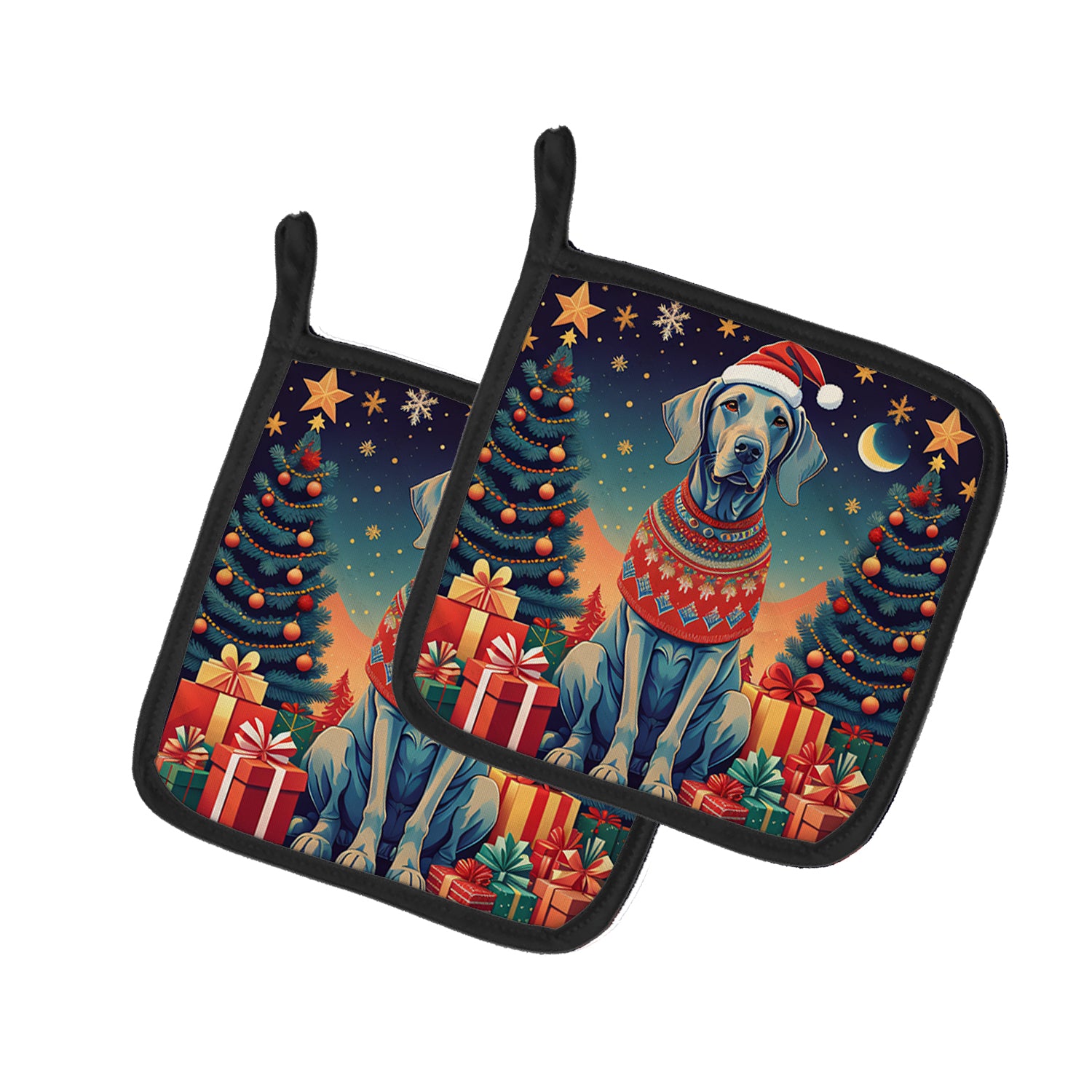 Buy this Weimaraner Christmas Pair of Pot Holders