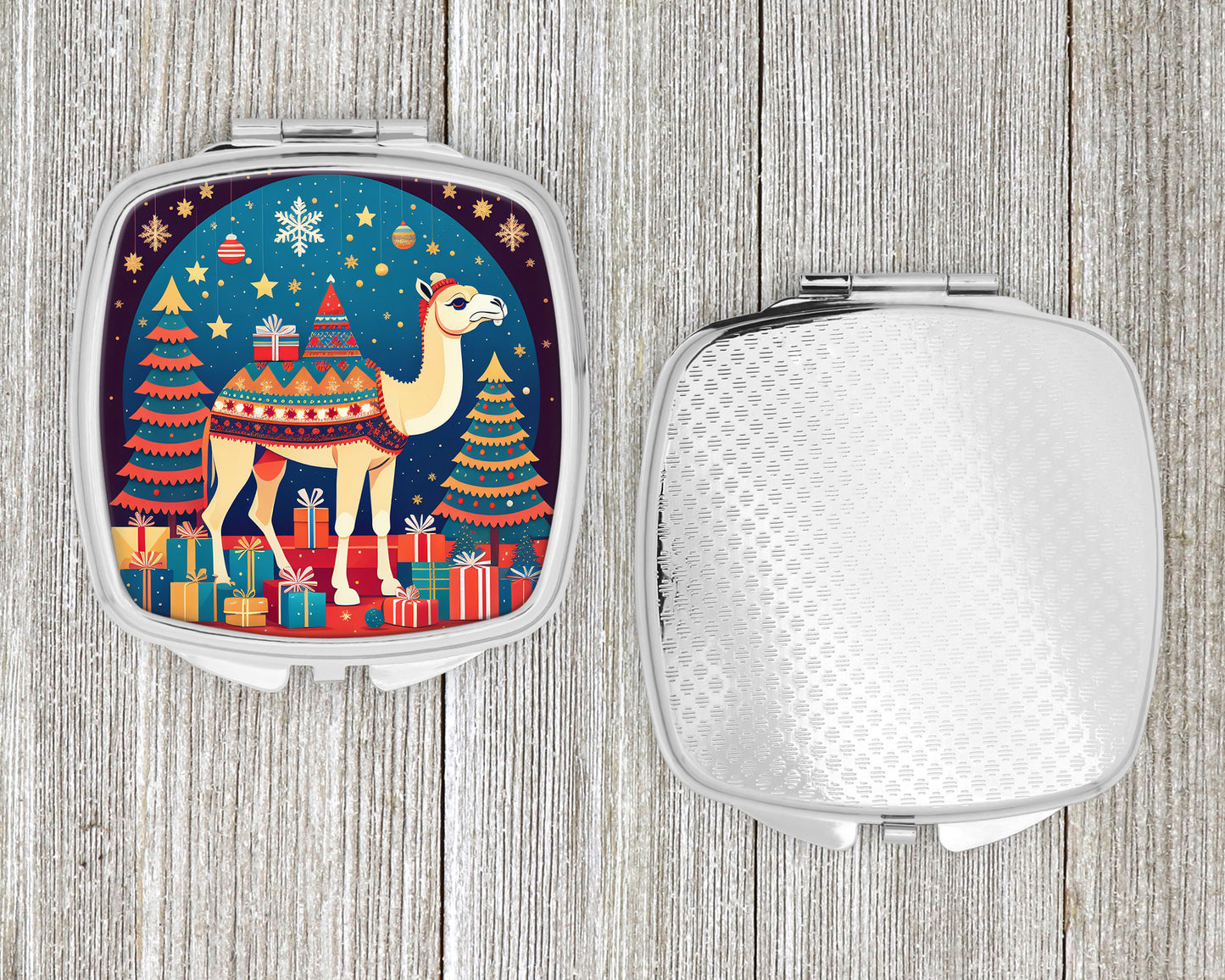 Camel Christmas Compact Mirror