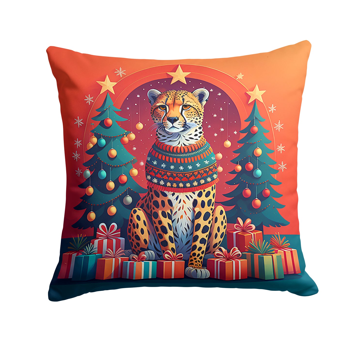 Buy this Cheetah Christmas Throw Pillow