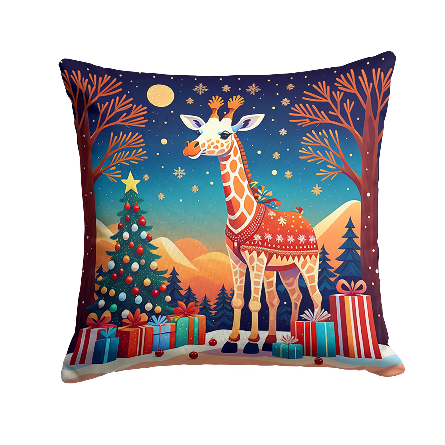 Buy this Giraffe Christmas Throw Pillow