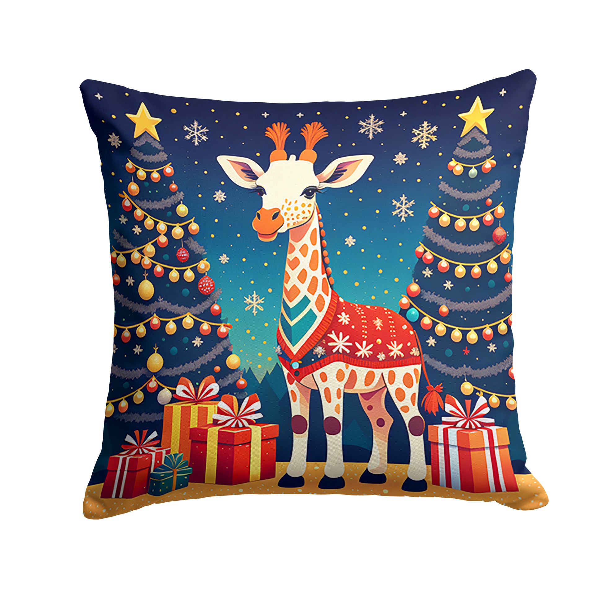 Buy this Giraffe Christmas Throw Pillow