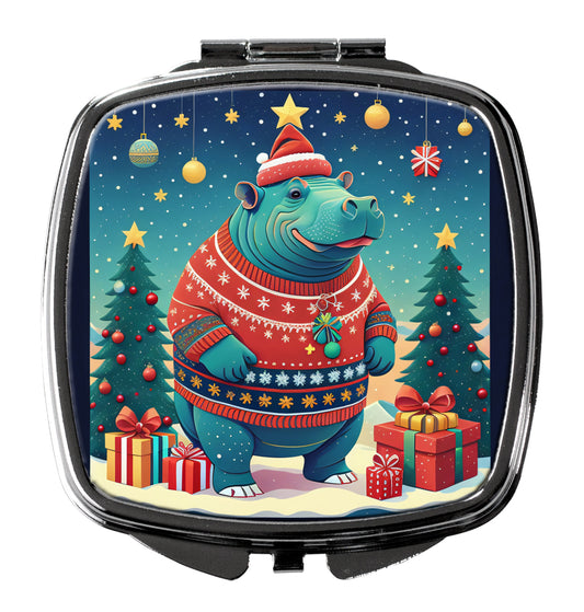 Buy this Hippopotamus Christmas Compact Mirror