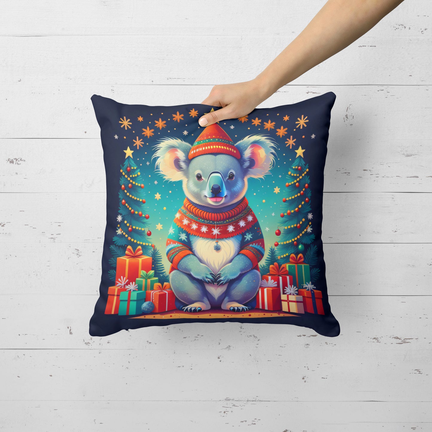 Koala Christmas Throw Pillow