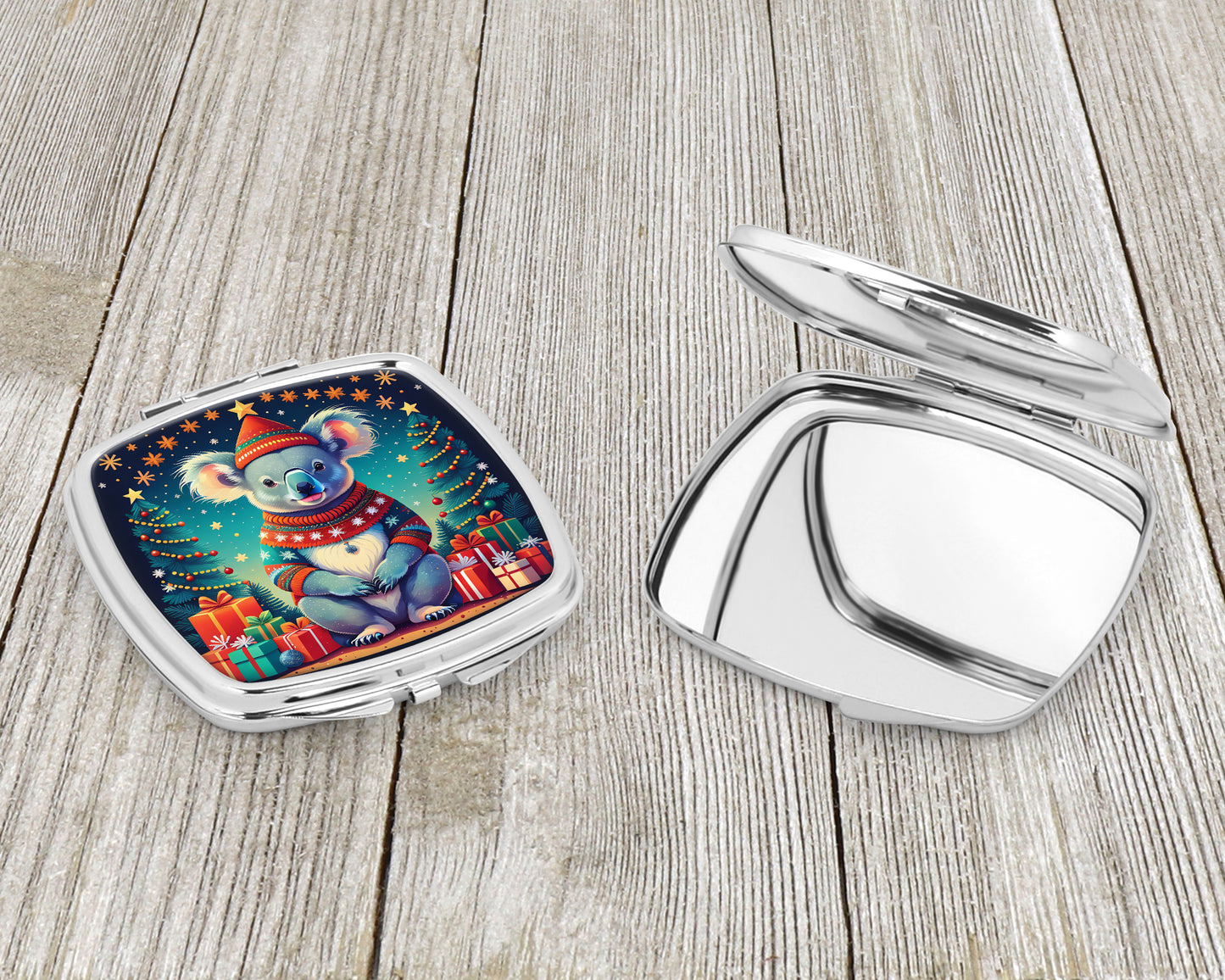 Koala Christmas Compact Mirror