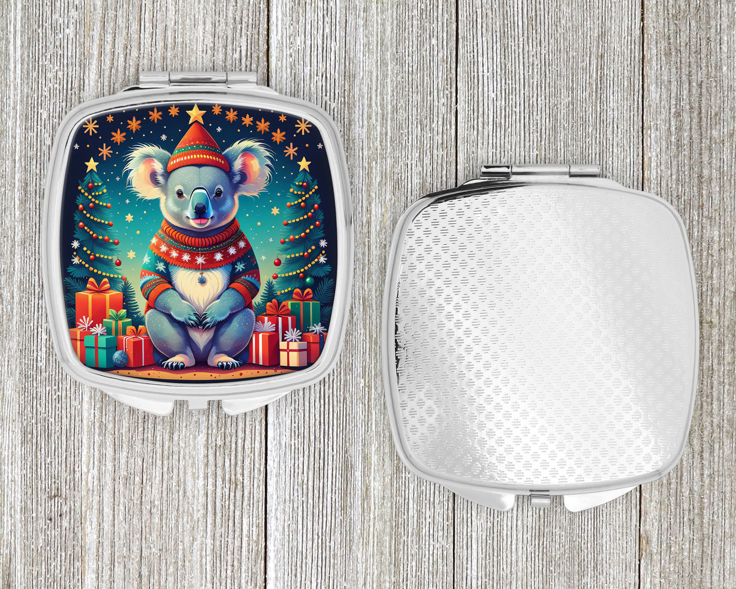 Koala Christmas Compact Mirror