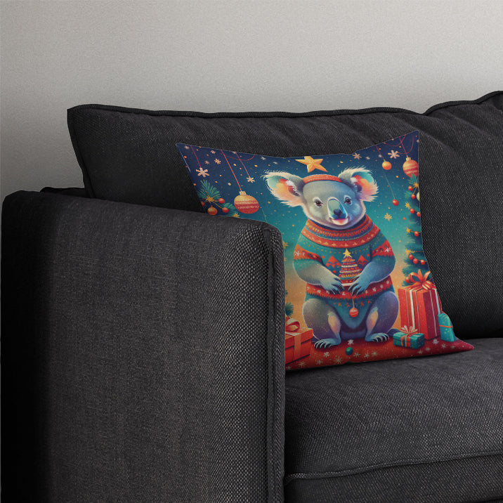 Koala Christmas Throw Pillow