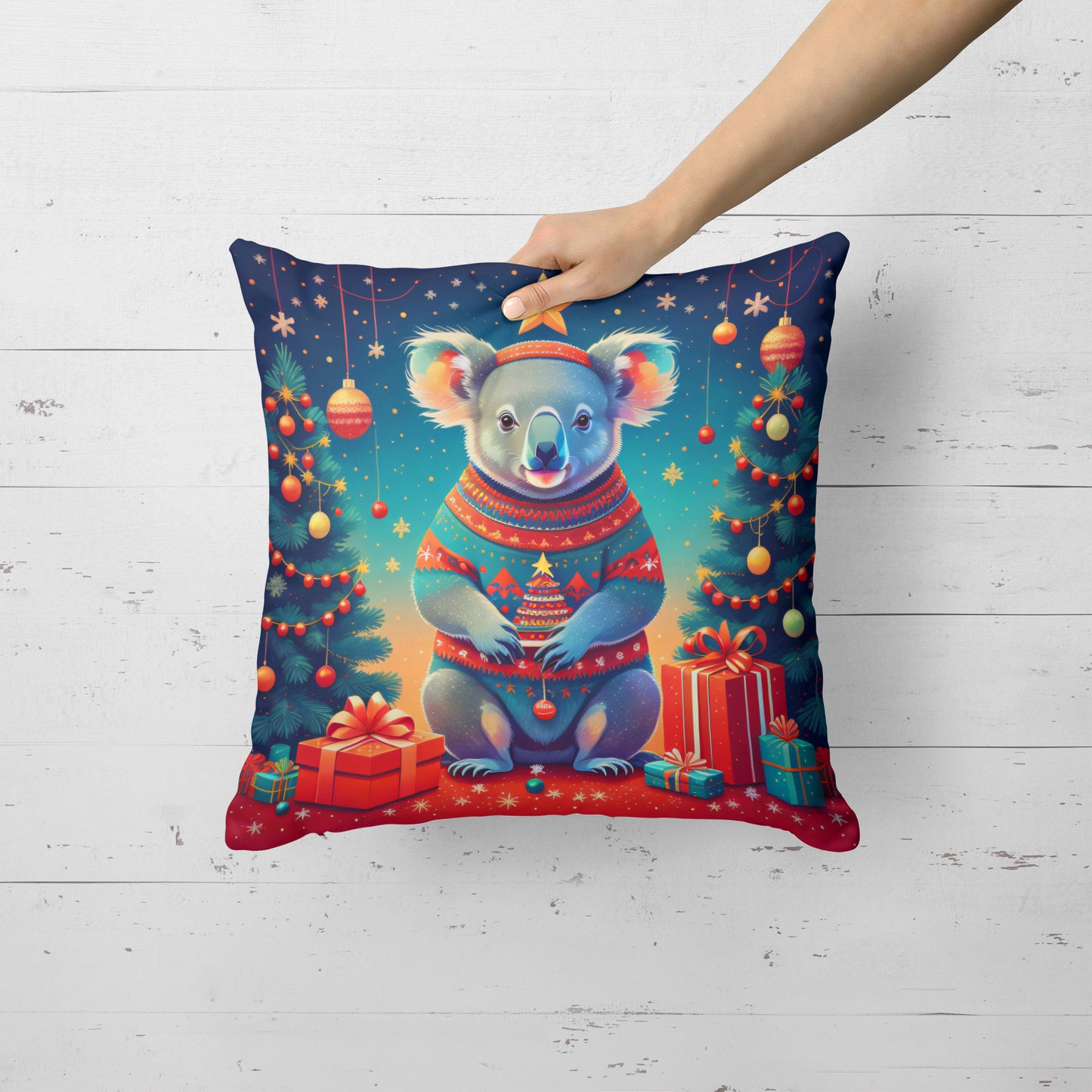 Koala Christmas Throw Pillow