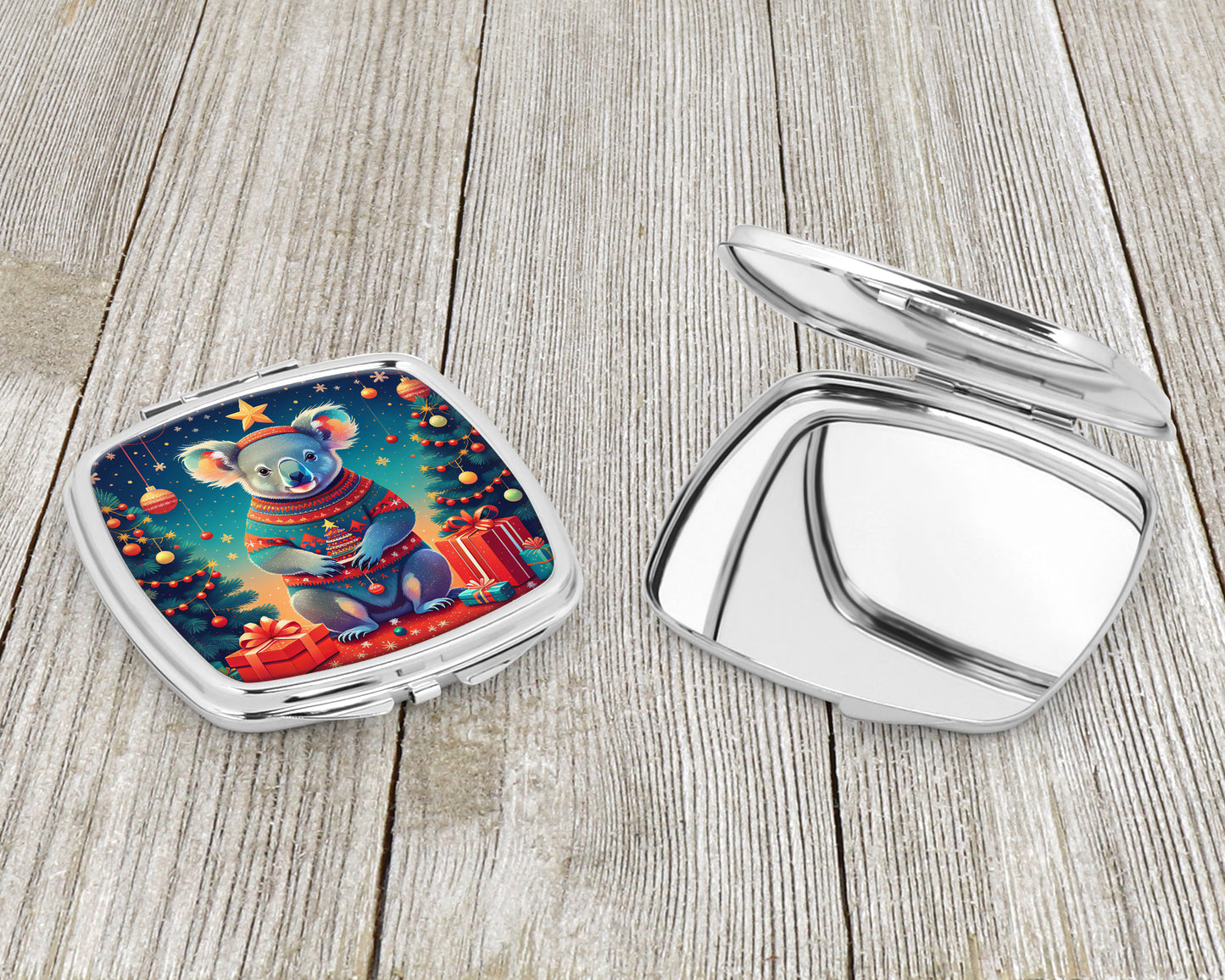 Koala Christmas Compact Mirror