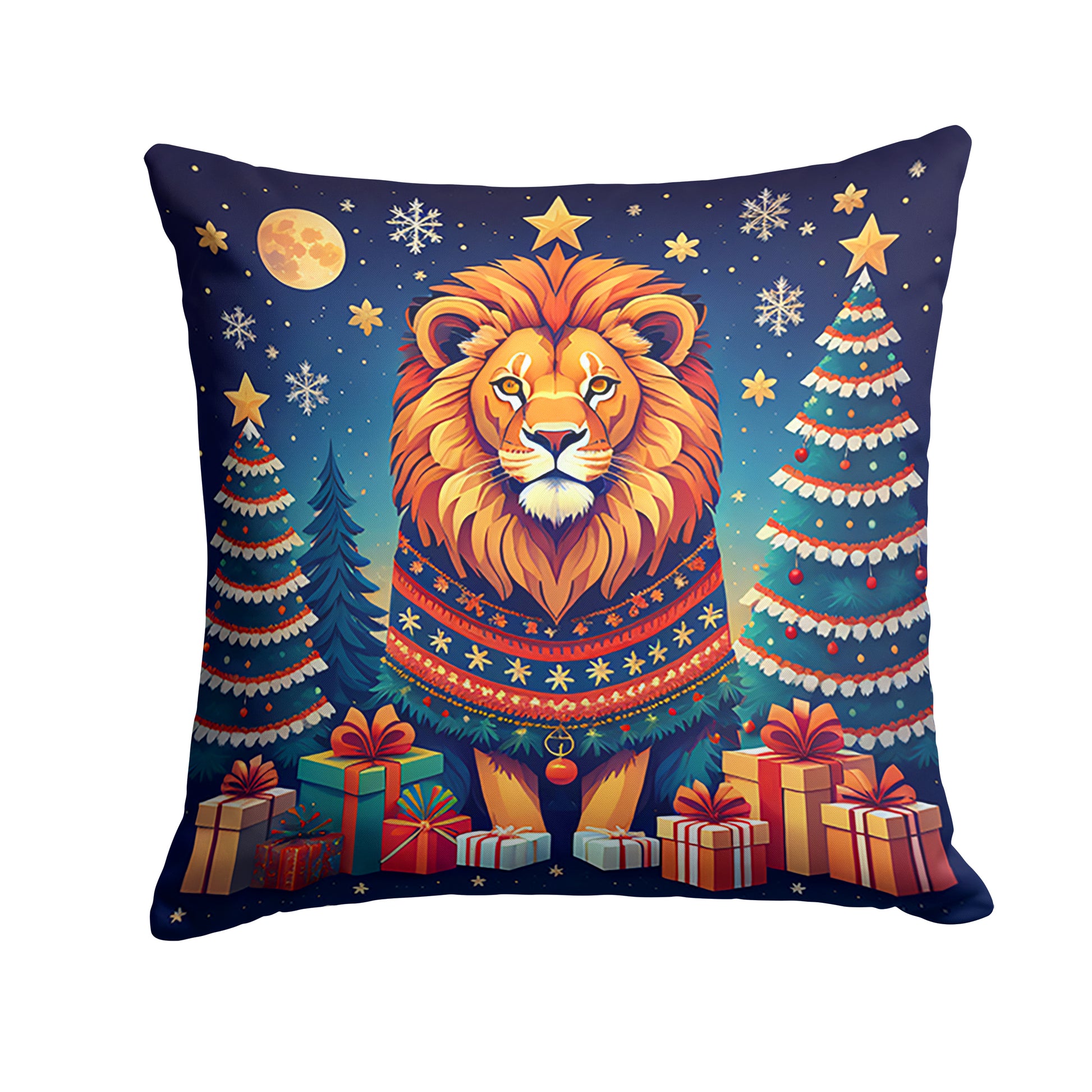 Buy this Lion Christmas Throw Pillow