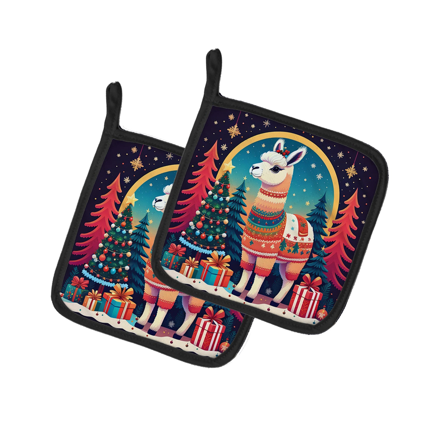 Buy this Llama Christmas Pair of Pot Holders