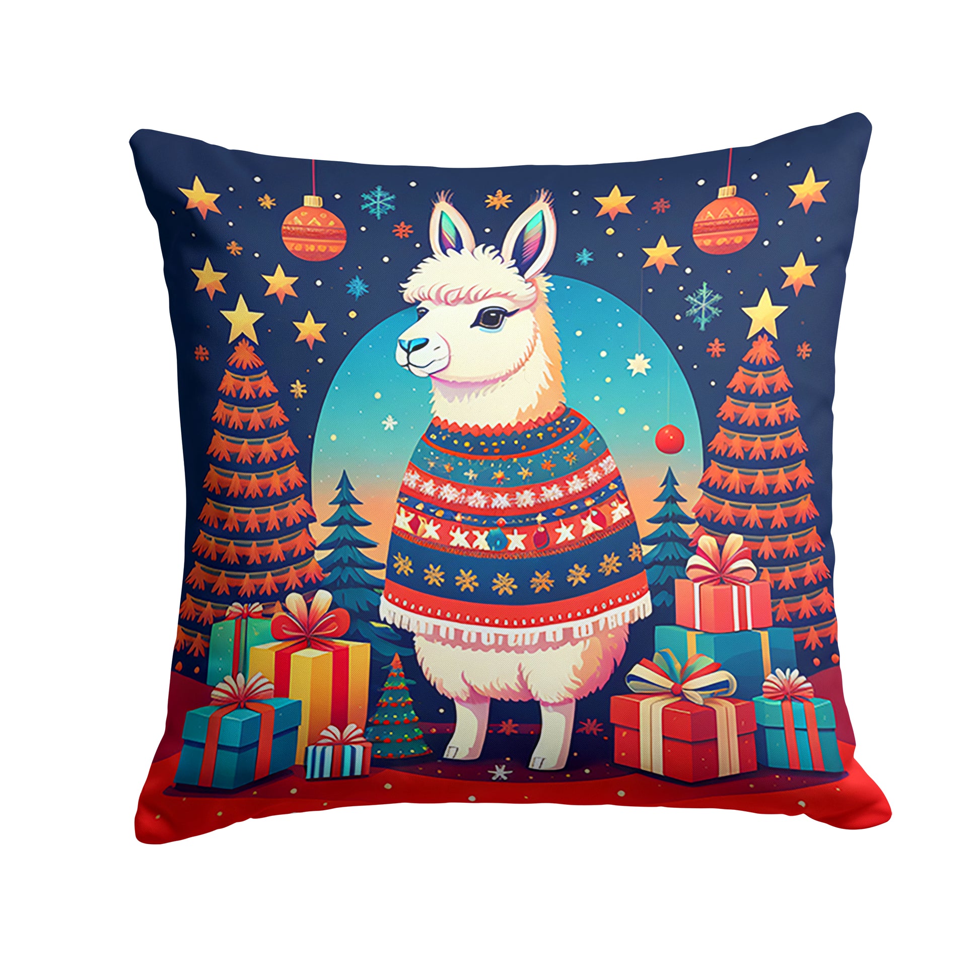 Buy this Llama Christmas Throw Pillow