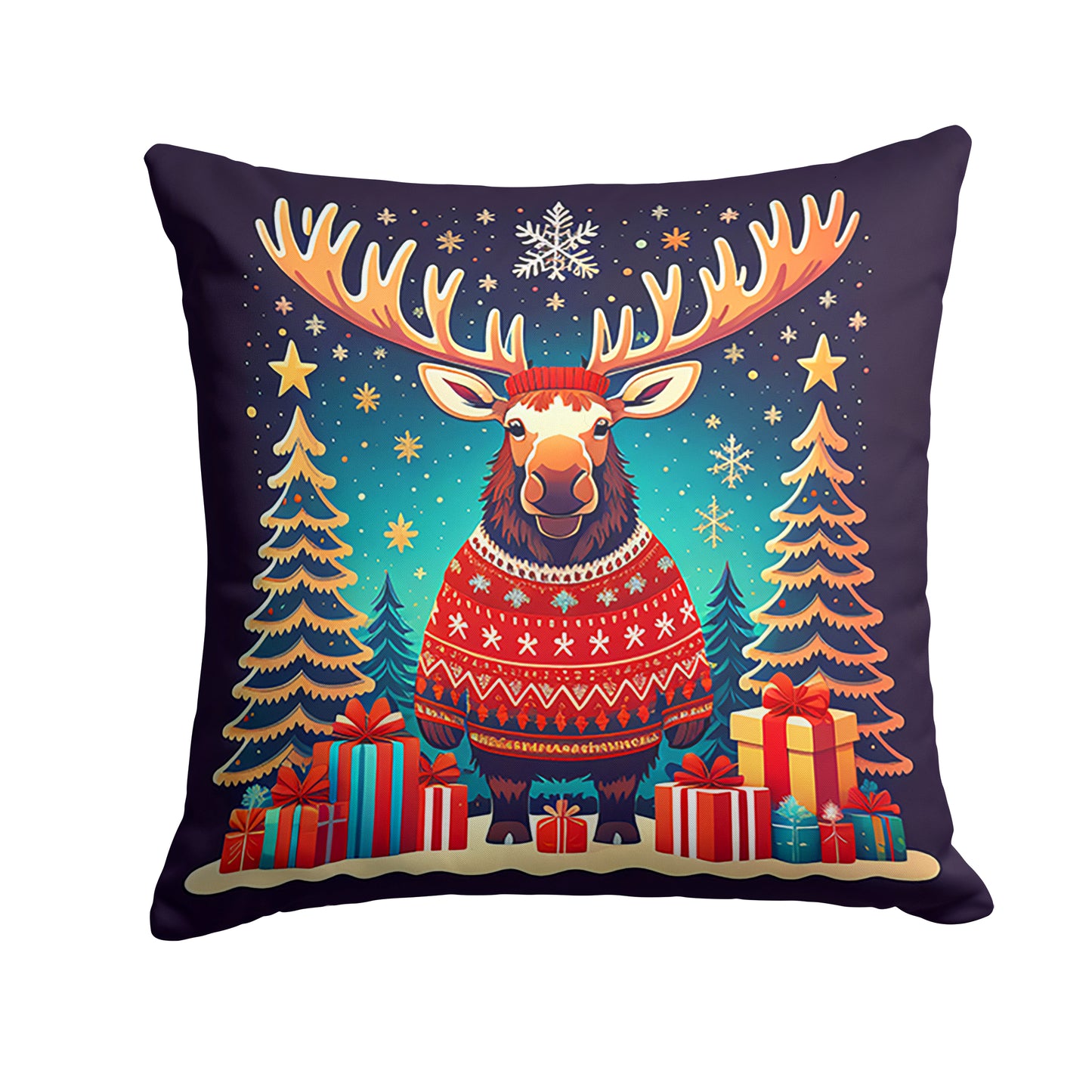 Buy this Moose Christmas Throw Pillow