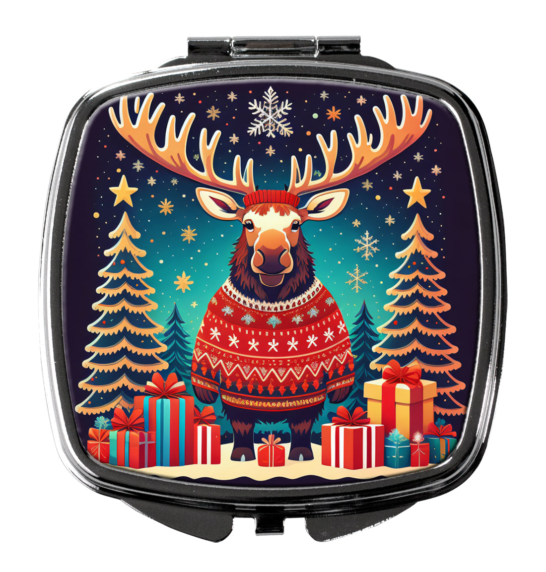 Buy this Moose Christmas Compact Mirror