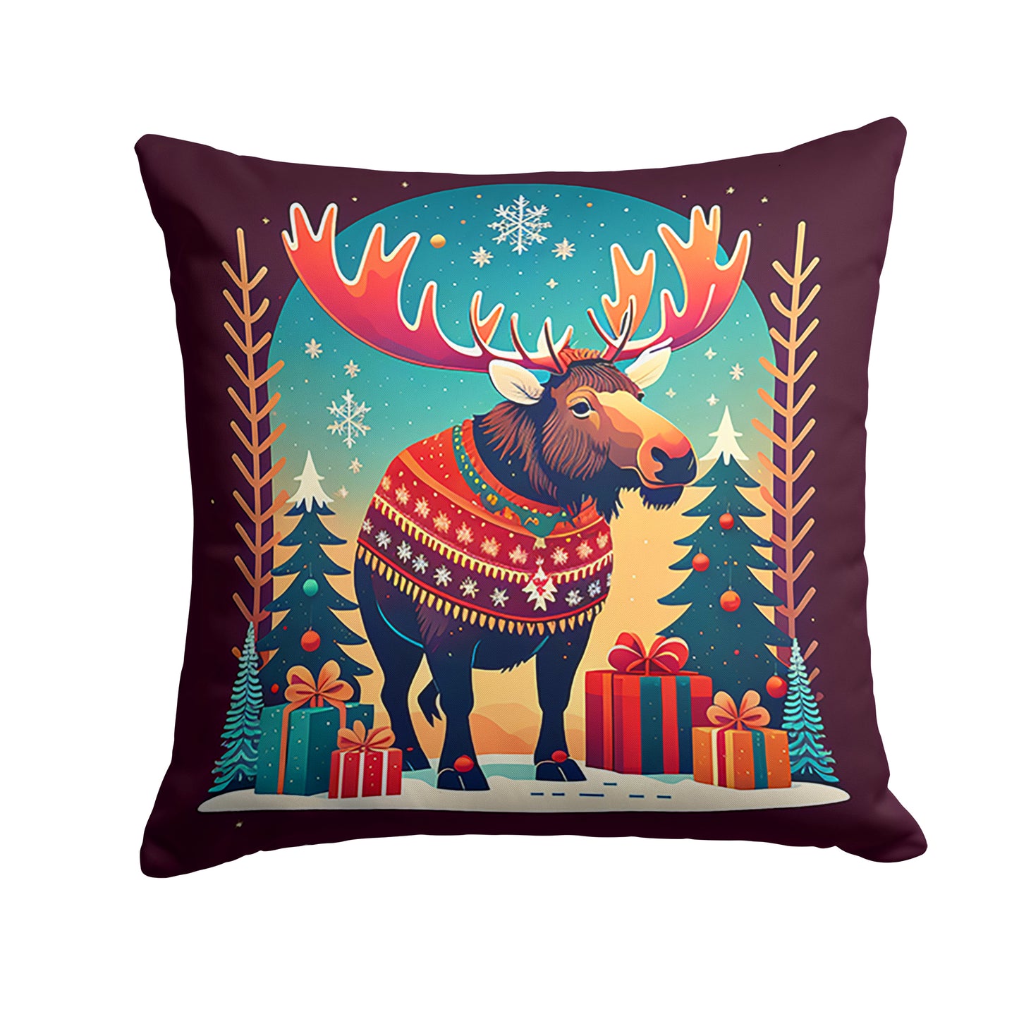 Buy this Moose Christmas Throw Pillow