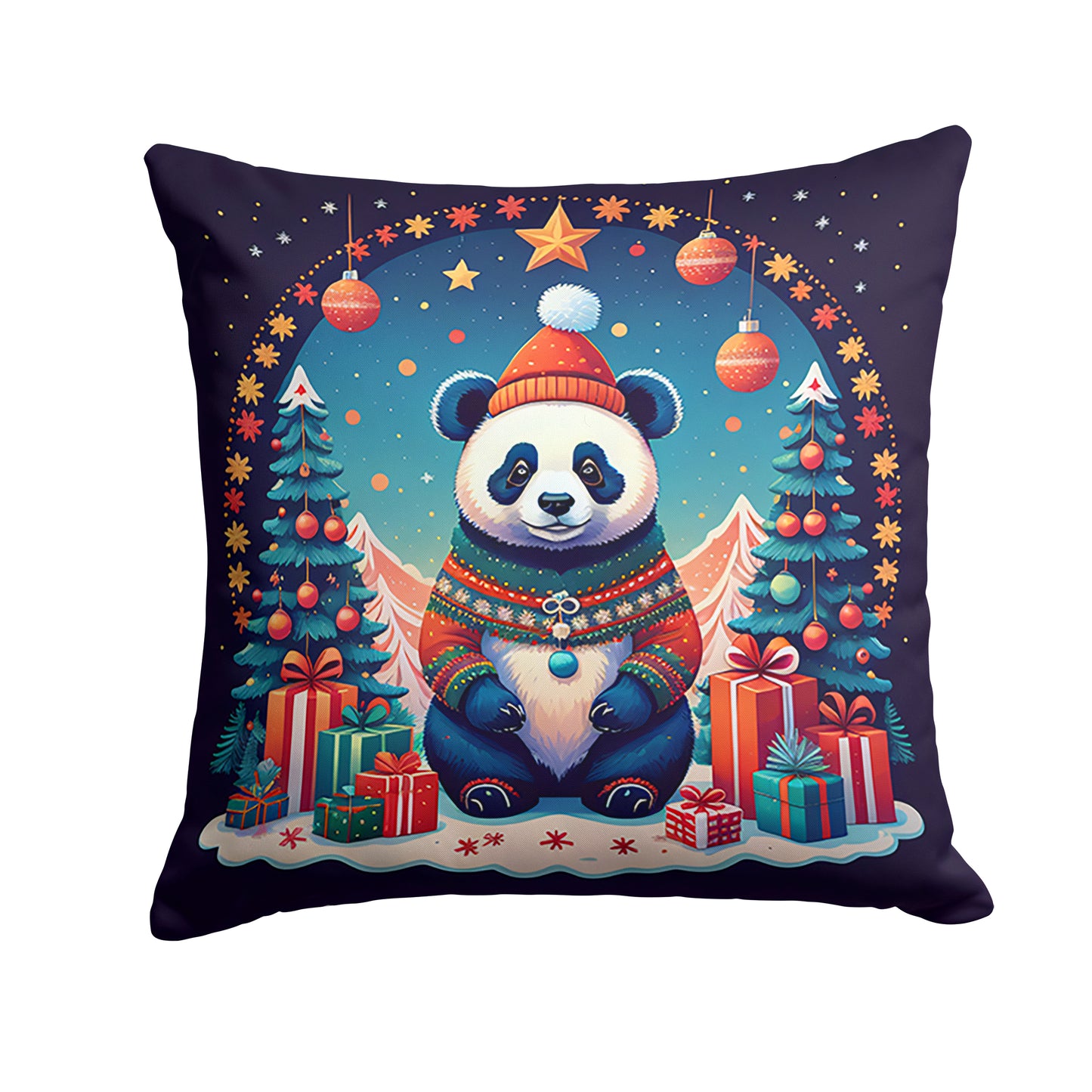 Buy this Panda Christmas Throw Pillow