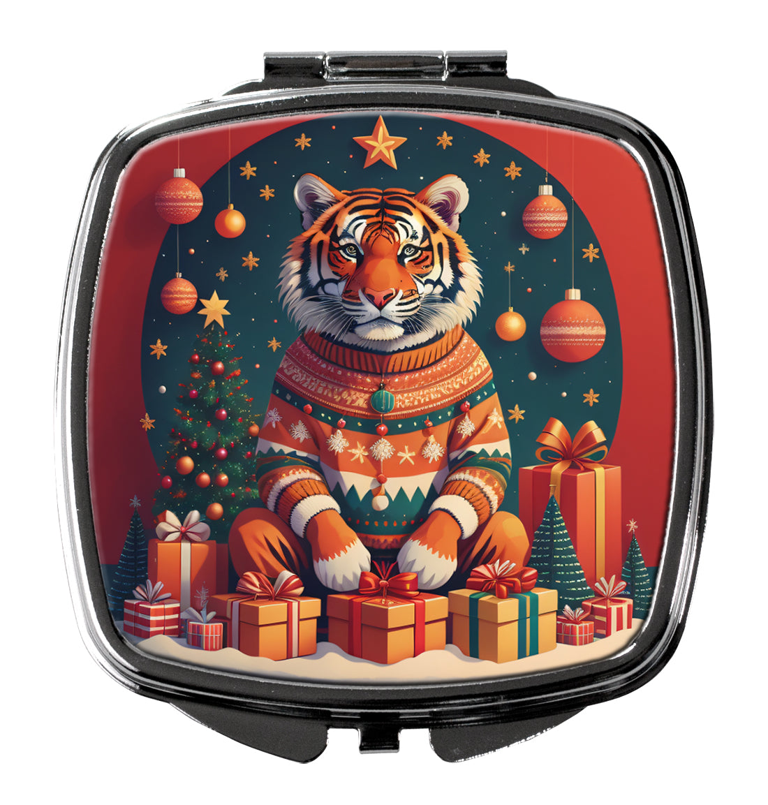 Buy this Tiger Christmas Compact Mirror