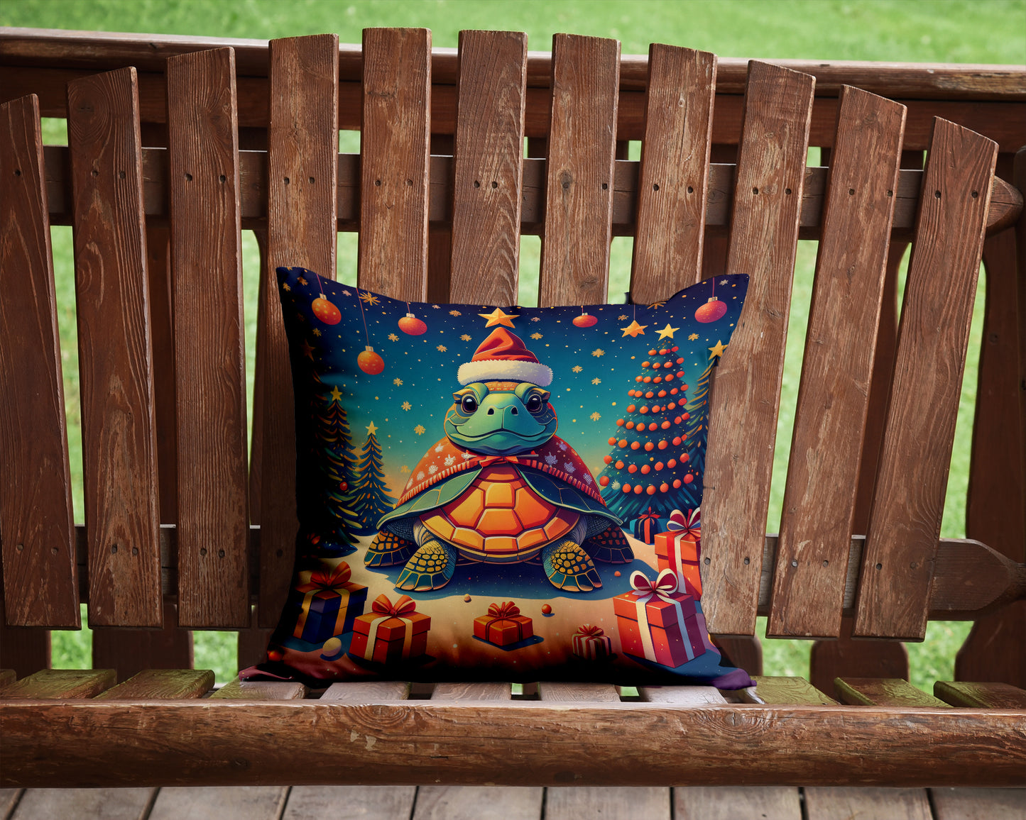 Turtle Christmas Throw Pillow