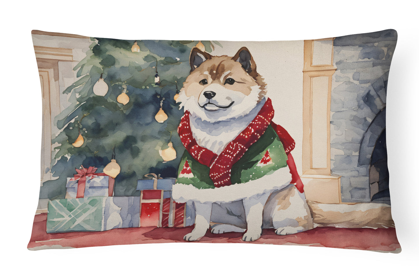 Buy this Akita Christmas Throw Pillow