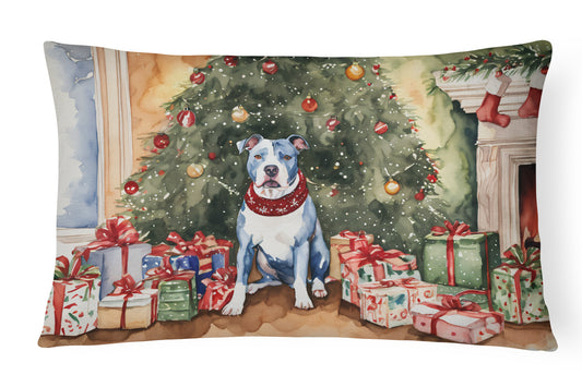 Buy this Pit Bull Terrier Christmas Throw Pillow