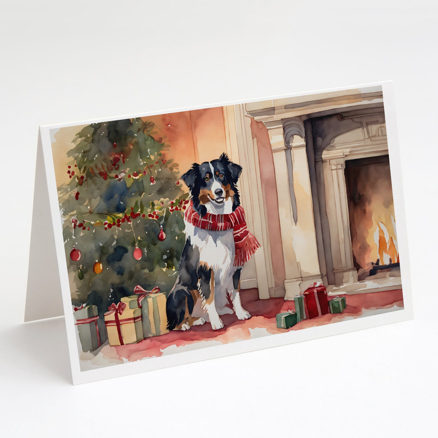 Buy this Australian Shepherd Christmas Greeting Cards Pack of 8