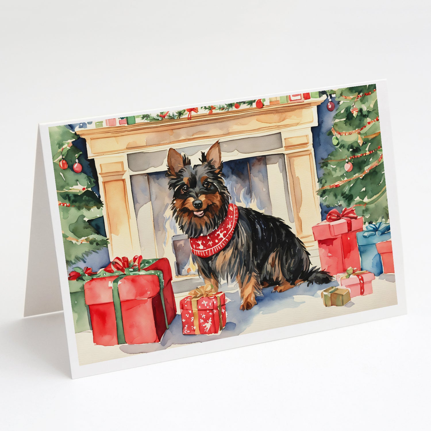 Buy this Australian Terrier Christmas Greeting Cards Pack of 8