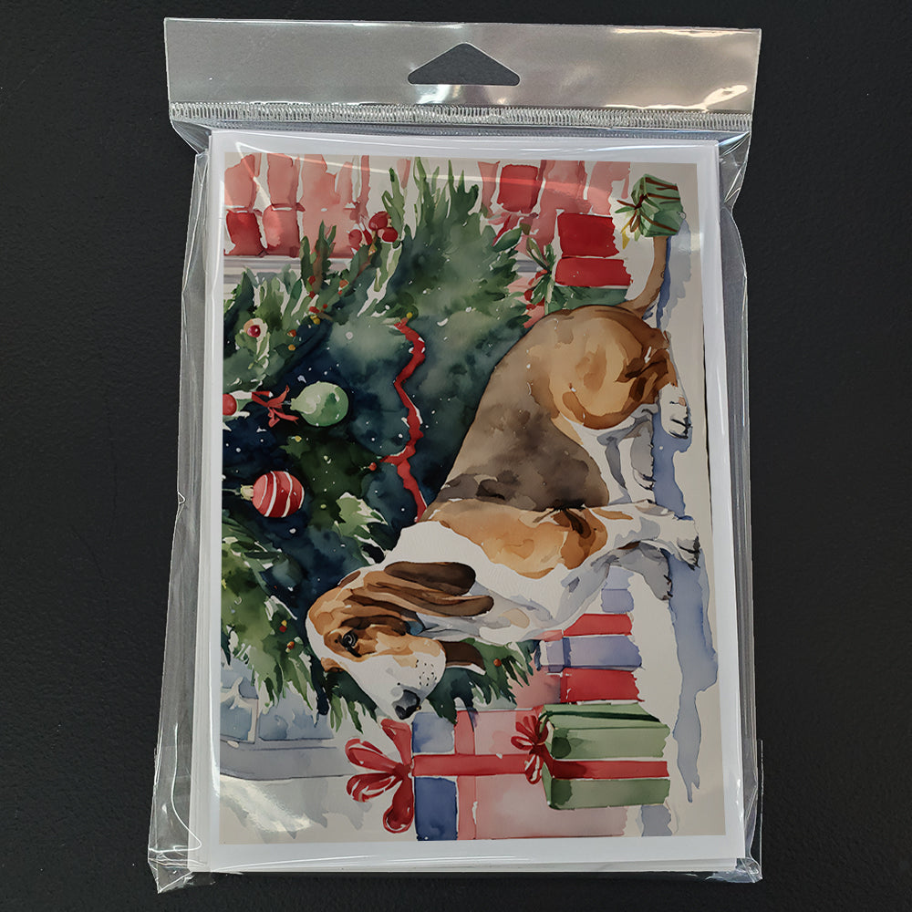 Basset Hound Christmas Greeting Cards Pack of 8