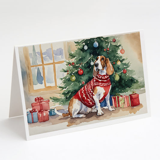 Buy this Basset Hound Christmas Greeting Cards Pack of 8