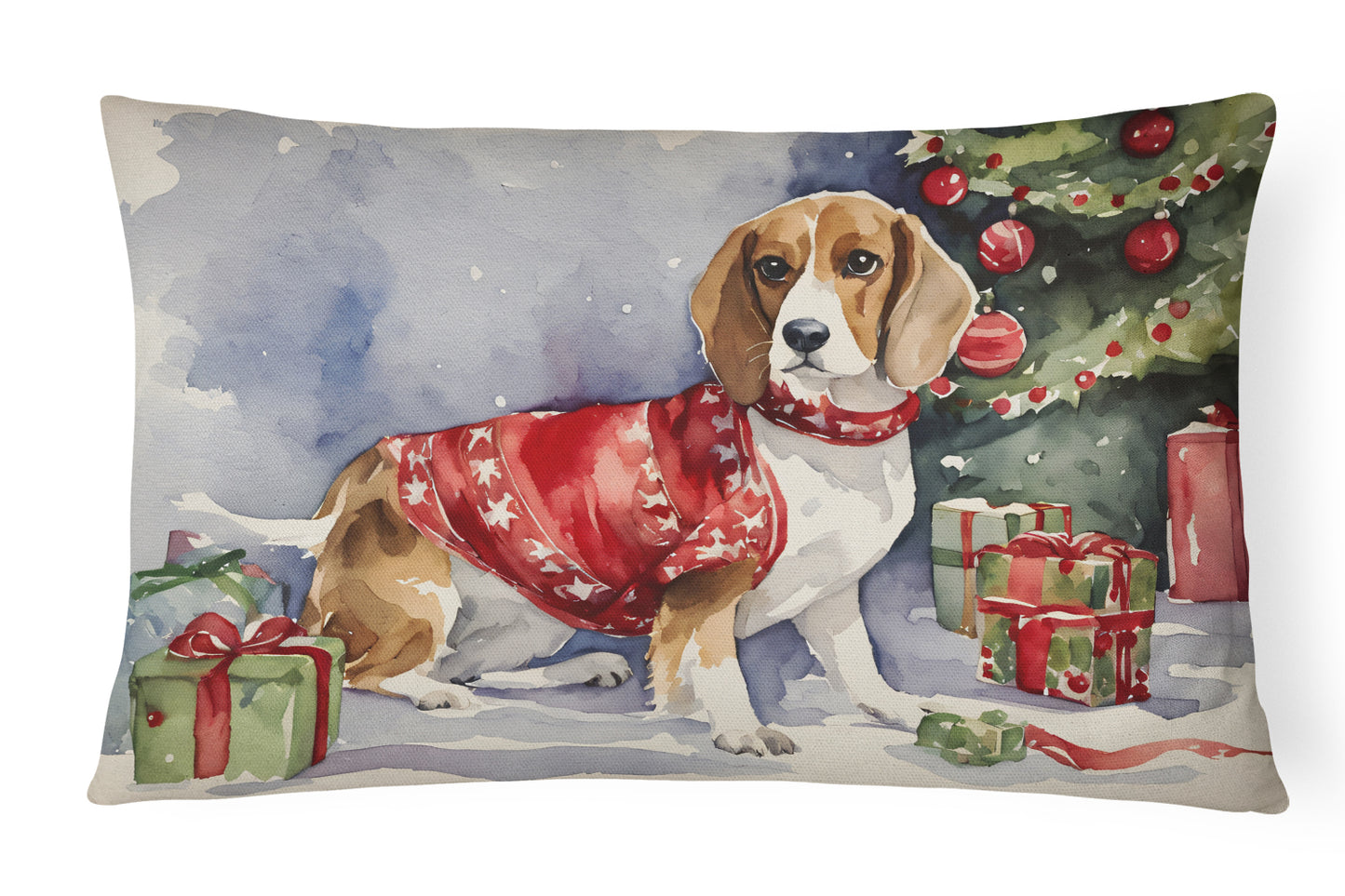 Buy this Beagle Christmas Throw Pillow