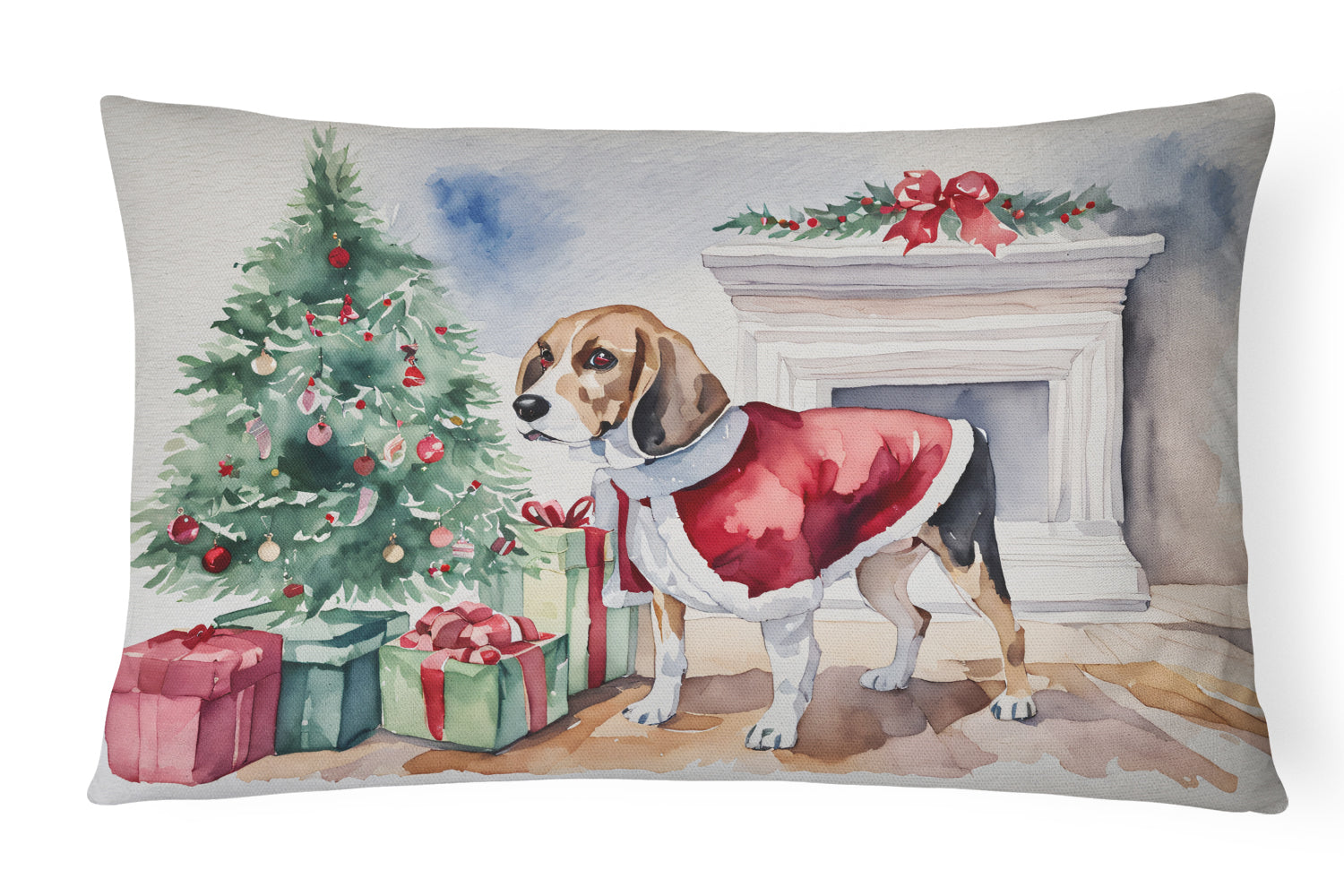 Buy this Beagle Christmas Throw Pillow