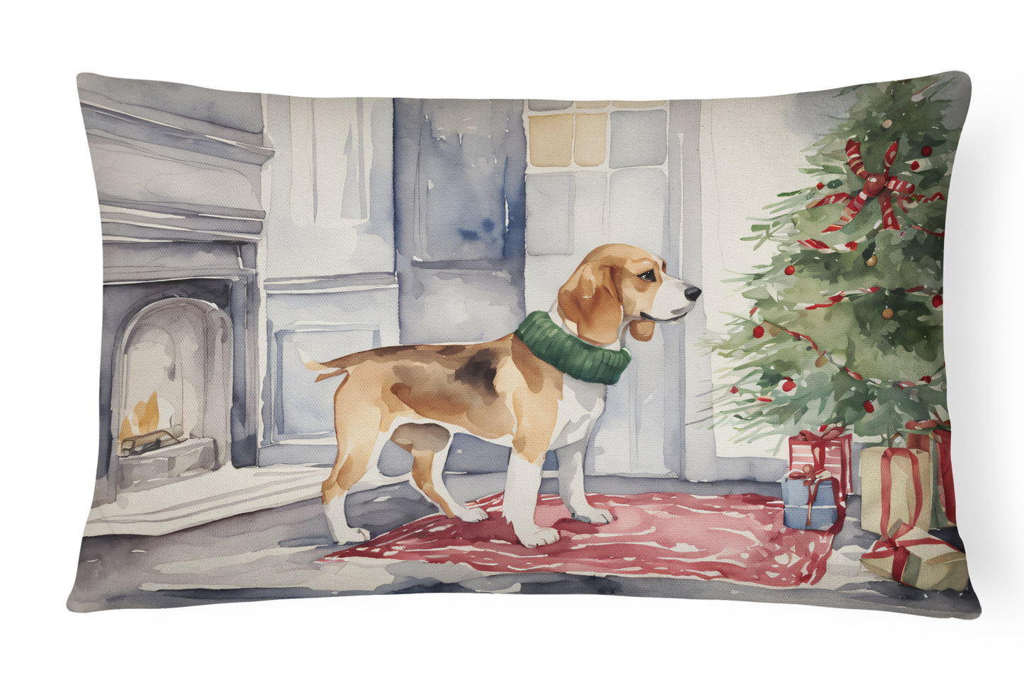 Buy this Beagle Christmas Throw Pillow