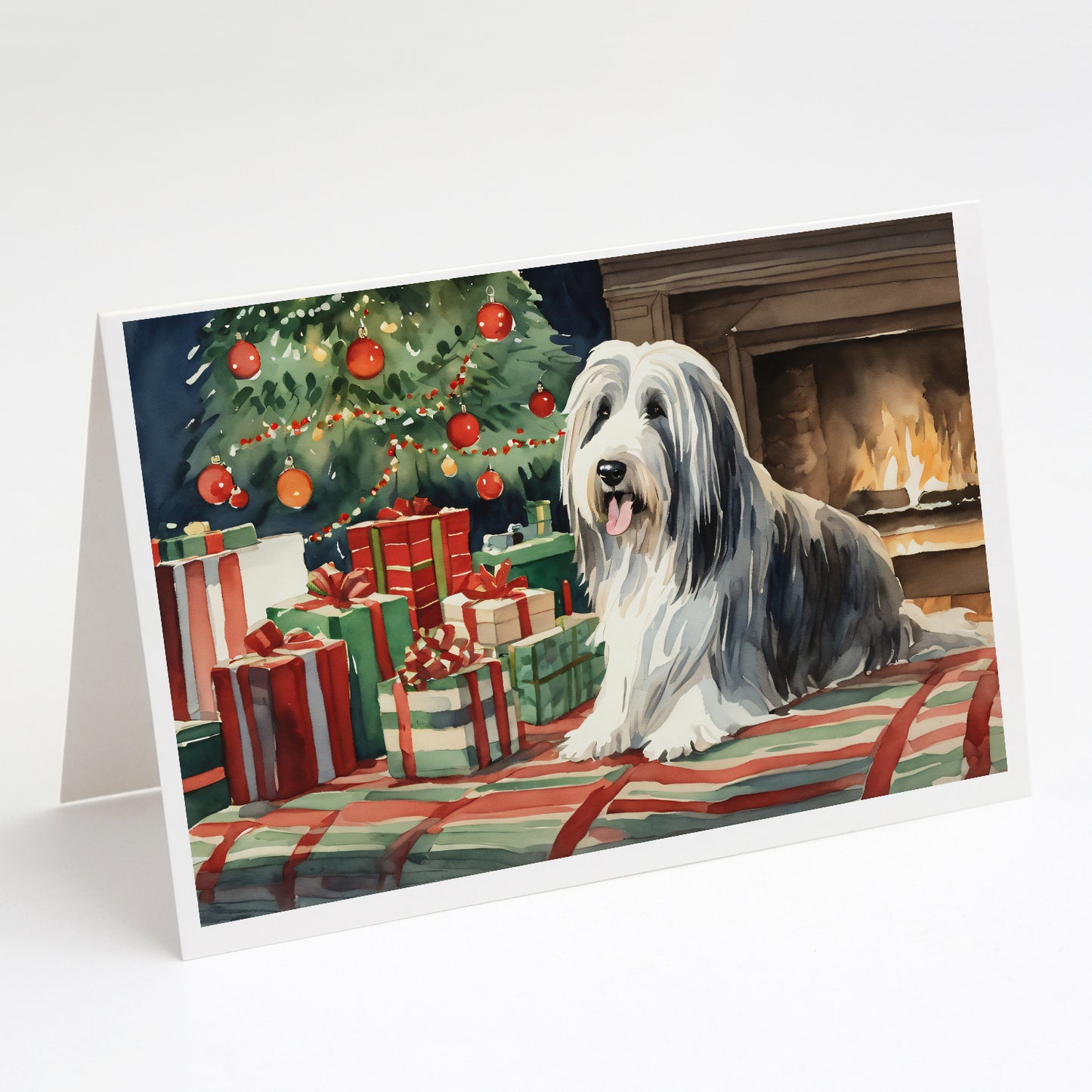 Buy this Bearded Collie Christmas Greeting Cards Pack of 8