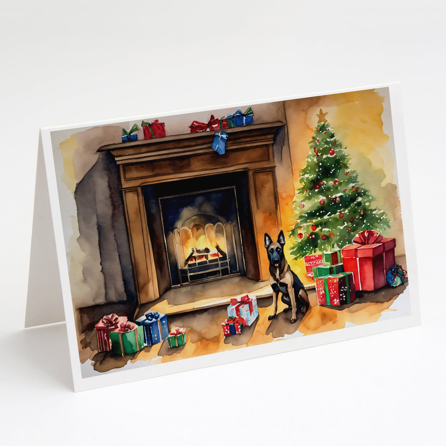 Buy this Belgian Malinois Christmas Greeting Cards Pack of 8