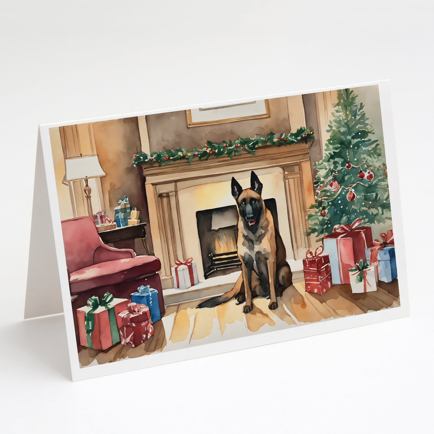 Buy this Belgian Malinois Christmas Greeting Cards Pack of 8